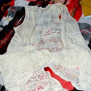 Cardigan- L- cream and knee length